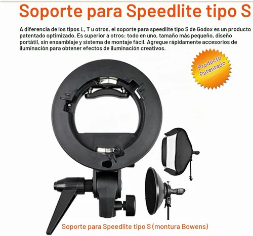 Vista 5 de Soporte tipo S Godox Soporte de montaje Bowens