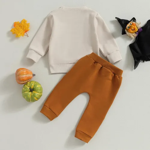 Vista 3 de Conjunto de ropa de Navidad para bebé niño y niña, camisa larga, sudadera de Papá Noel, para otoño y Navidad