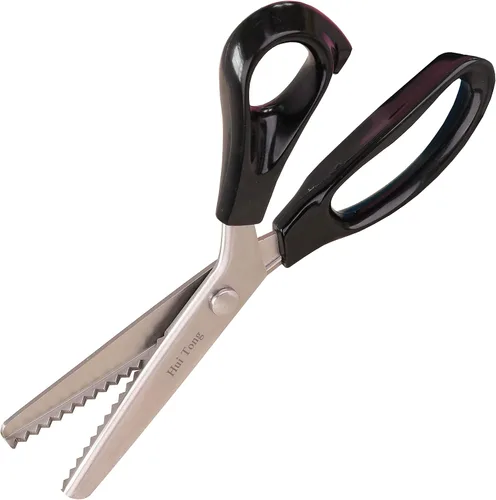 Vista 9 de Hui Tong Tijeras para Rosar Fuertes y Afiladas para Tela, Tijeras para Rosar Dentadas y Festoneadas, 3mm, 5mm, 7mm (Dentadas 3mm)