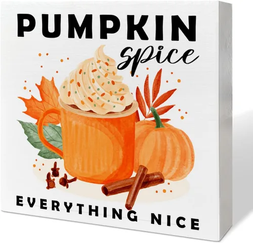 Vista 6 de Decoración de mesa de otoño, caja de madera, decoración de mesa cristiana de otoño para el hogar, oficina, cosecha, decoración de escritorio de A1