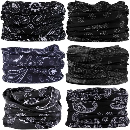 Vista 20 de Polaina para el cuello, máscara facial, bufanda bandana para hombres y mujeres, sol, polaina de tubo a prueba de polvo para ciclismo, motocicleta