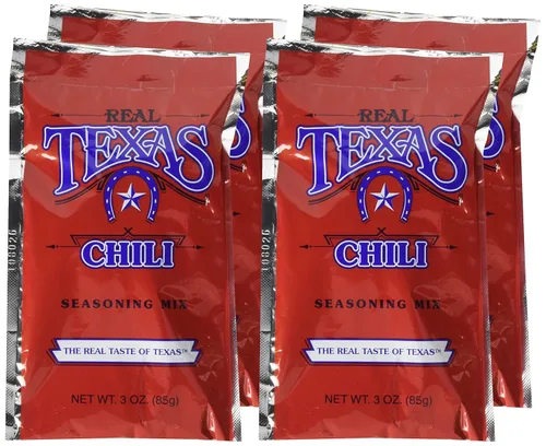Vista 3 de Real Texas Chili Mezcla de especias para condimentos, 3 onzas (paquete de 4)
