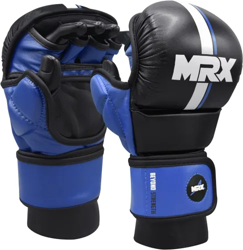 Vista 3 de MMA Sparring Pro - Guantes con palma ventilada abierta, guantes de artes marciales adecuados para hombres y mujeres, lucha contra jaula de kara