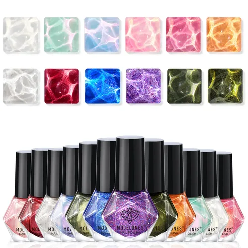 Vista 11 de modelones Juego de esmaltes de uñas de 12 colores, rojo burdeos, Año Nuevo 2025, juego de esmaltes de uñas champán dorado con purpurina rojo oscuro
