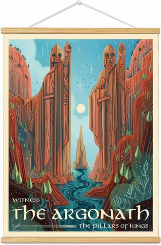 Vista 29 de Meksular Impresiones artísticas de pared de paisaje de la Tierra Media, pintura en lienzo, carteles de fantasía, imágenes de pared, para regalo