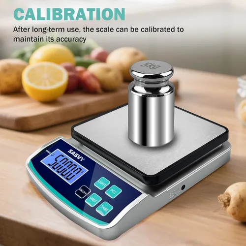 Vista 5 de Balanza Digital de Laboratorio 5000g x 0.1g oz/lb/g/kg Balanza Electrónica de Precisión Científica, Analítica para Laboratorio, Joyería, Cocina