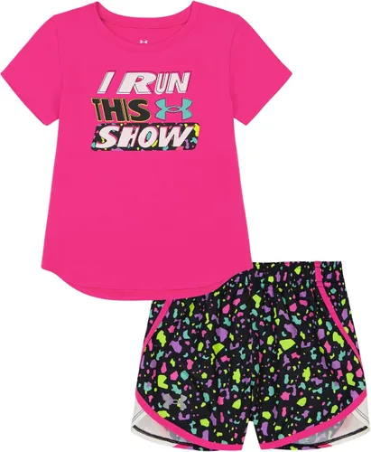 Vista 35 de Under Armour baby-girls Short Sleeve Shirt and Shorts Set, Durable Stretch and Lightweight
