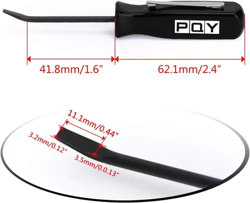 Vista 4 de Mini barra de palanca de bolsillo con clip de bolsillo 4.5" longitud 3pcs (negro)