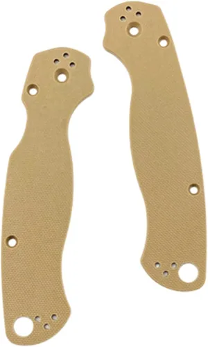 Vista 3 de 1 par de asas G10 Escalas de mango de fibra de vidrio, parche de bricolaje Material de herramienta para Spyderco Para Militar 2 C81 Cuchillo Rojo