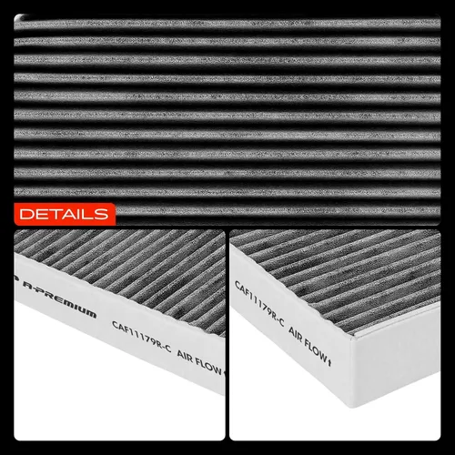 Vista 8 de A-Premium Filtro de aire de cabina con carbón activado compatible con Audi Q5 2009-2017, A4 Quattro 2009-2016, A5 Quattro 2008-2017, A4 2009-2016