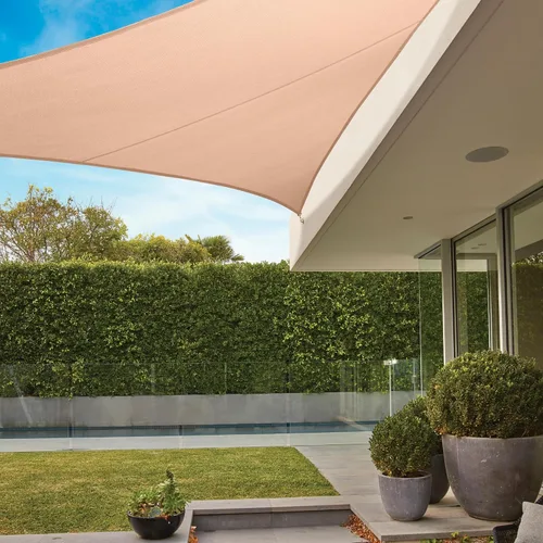 Vista 8 de Kit Premium de Vela de Sombra Coolaroo - 95% de Bloqueo UV, Grado Comercial, Acabado Mate de Lujo, con Herramientas de Acero Inoxidable