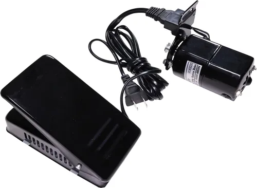 Vista 6 de HimaPro Motor de máquina de coser para el hogar (negro) con pedal de pie, cinturón de motor, soporte, pernos y cepillo de carbono