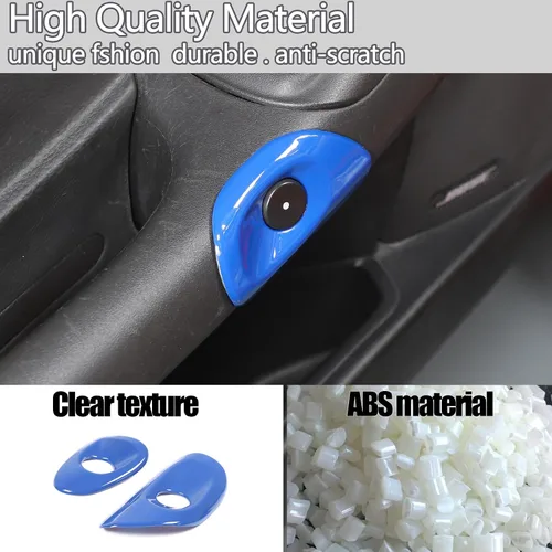 Vista 4 de Cubierta para interruptor de puerta de automóvil compatible con Chevy Corvette C6 2005-2013, accesorios de ajuste de botón de interruptor de bisel
