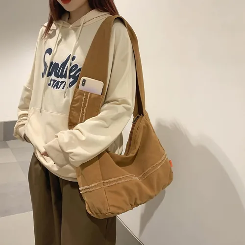 Vista 8 de Large Crossbody Purse Canvas Tote Bag Women Hobo Bag Stylish Handbag Fashion shoulder Bag