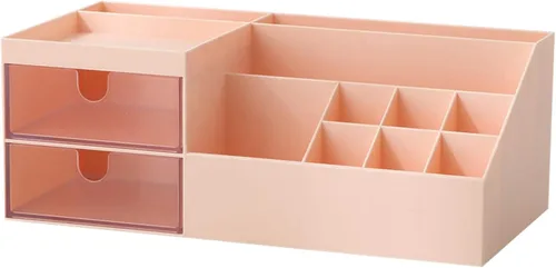 Vista 9 de Organizador de maquillaje de tocador Marknor, organizador/caja de almacenamiento de cosméticos, almacenamiento de escritorio mini para suministros