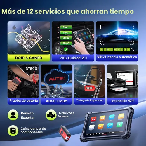 Vista 8 de Autel Escáner MaxiSYS MS906 PRO w/MV108S, herramienta de escaneo ECU C0ding