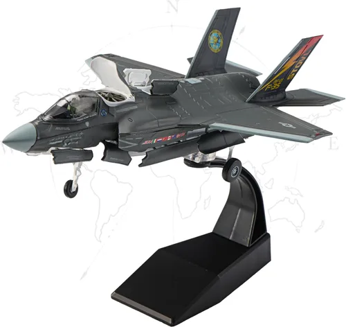 Vista 8 de F-35A Lightning Ⅱ Fighter Jet Model-1/72 Lockheed Martin AF-01 Steath Metal Modelos de aviones para coleccionista, entusiasta de la aviación