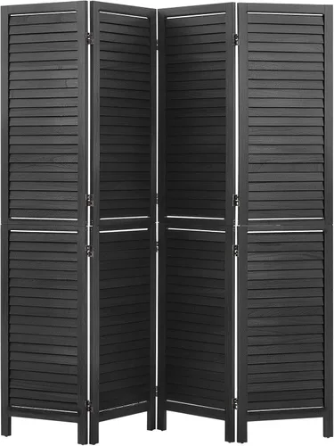 Vista 15 de VEVOR Separador de habitación de madera, 4 paneles de 67 pulgadas de alto, pantalla de privacidad plegable de madera para separación de Beige