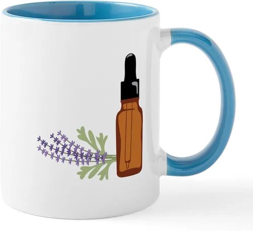Vista 28 de CafePress Tazas de flores de lavanda 11 oz (11.0 fl oz) Taza de café de cerámica Blanco