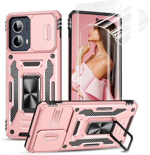 Vista 24 de Jeylly Funda para Motorola Edge Plus 2023 con protector de pantalla HD