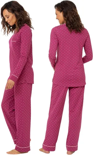 Vista 13 de PajamaGram Pijamas para mujer - Conjuntos de pijamas para mujer, camiseta sin botones, 100% algodón