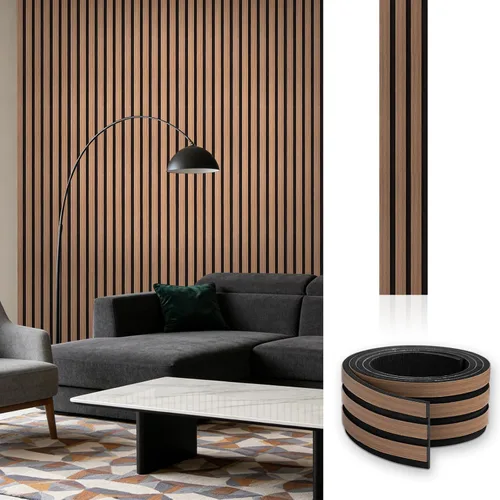 Vista 12 de 4 rollos de paneles de pared de láminas de PVC para despegar y pegar, panel de papel tapiz de grano de madera sintética grueso autoadhesivo de 4 x