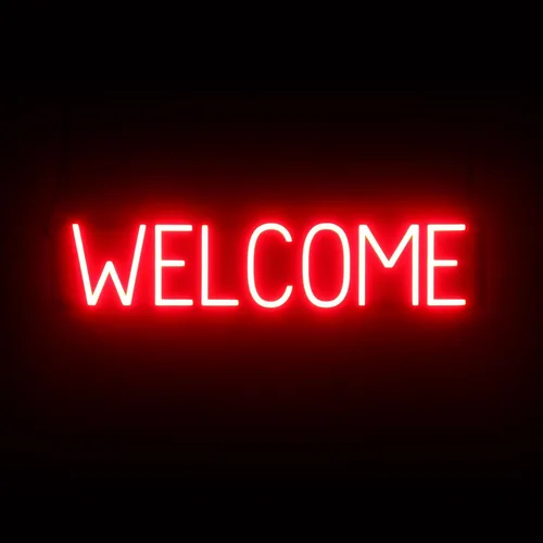 Vista 38 de SpellBrite Letrero LED Neon OPEN para negocios - Azul, 17" x 6