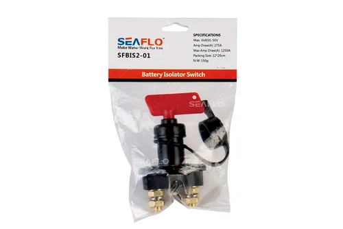 Vista 5 de SEAFLO Interruptor de desconexión de batería (interruptor aislador de batería) - Interruptor de botón - Actuador giratorio - Funcionamiento