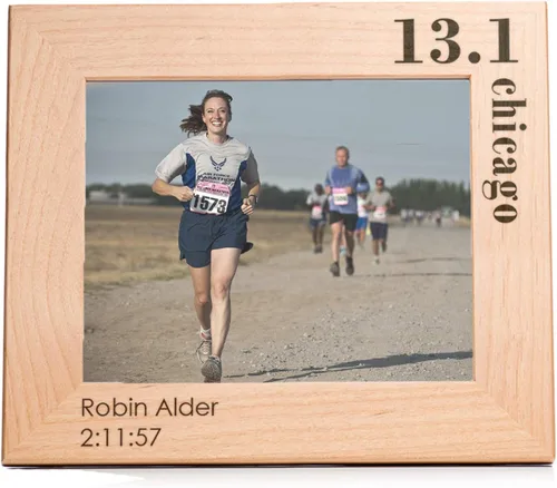 Vista 10 de Lifetime Creations Marco de fotos personalizado para corredor de maratón, regalo para maratonista, primer maratón, regalo de carrera