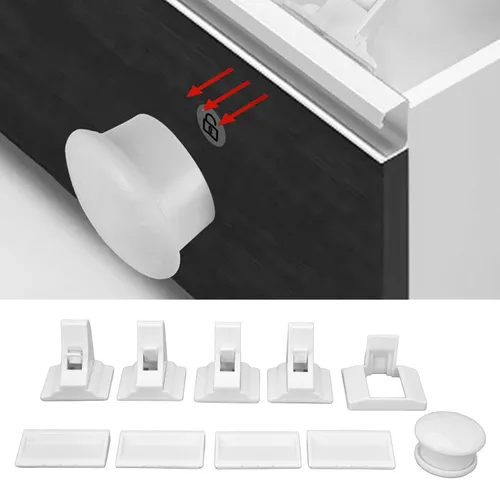 Vista 4 de Cerradura magnética para cajones, sistema de bloqueo magnético, cerraduras de puerta de gabinete de seguridad para niños, kit de llaves de bloqueo