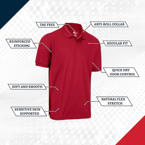 Vista 58 de Premium Wear - Camisetas tipo polo para hombre, con gran absorción de humedad