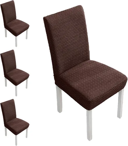 Vista 25 de Fundas elásticas para sillas de comedor, fundas de asiento para sillas de comedor, juego de 4/6 fundas para sillas de cocina para el hogar, hotel
