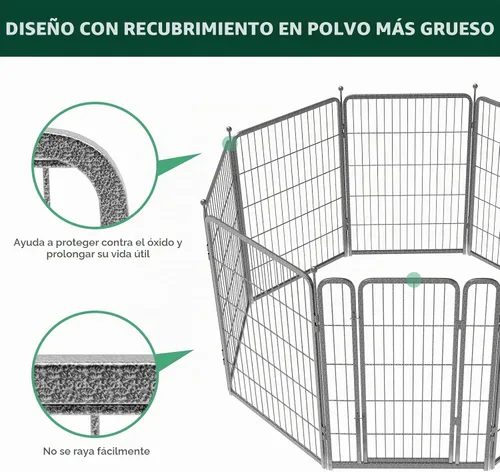 Vista 5 de FXW Aster - Corralito para perros diseñado para patio, 40 pulgadas, 16 paneles
