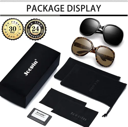 Vista 203 de Joopin Lentes de sol de gran tamaño para mujer, polarizados, grandes, para conducción, protección UV, grandes sombras