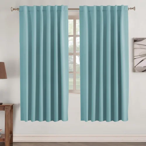 Vista 96 de Turquoize Cortinas Opacas con Aislamiento Térmico Paneles de Tratamiento de Ventanas con Bolsillo para Barra Paneles de Ventana para Ventanas