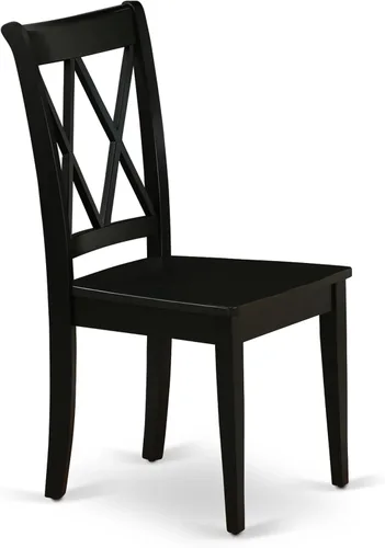 Vista 6 de East West Furniture AMCL3-BCH-W - Juego de mesa de comedor de 3 piezas contiene una mesa de cocina redonda con pedestal y 2 sillas de comedor, 36 x