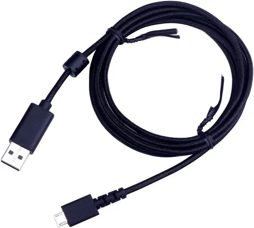 Vista 2 de HUYUN Cable de carga USB de 5.9 ft de repuesto para auriculares Logit G533 G633 G933 y ratón G502 Hero Lightspeed