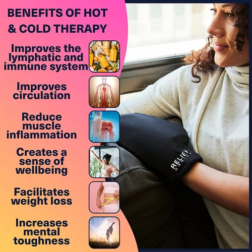 Vista 5 de Relief Genius - Calcetines de terapia de frío y guantes fríos para neuropatía de quimioterapia, paquete de cuidado de quimioterapia para mujeres