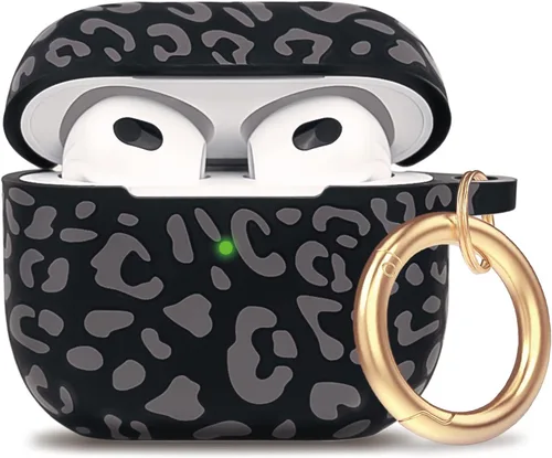 Vista 88 de Compatible con funda AirPods Pro 2019, Gawnock Funda de silicona suave y flexible para funda AirPods Pro para mujeres y niñas con llavero (Caqui)