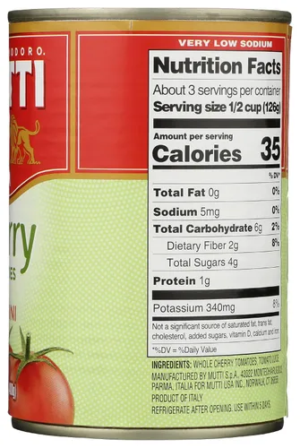Vista 2 de Mutti Lata de tomate Cherry 14 oz (paquete de 1)