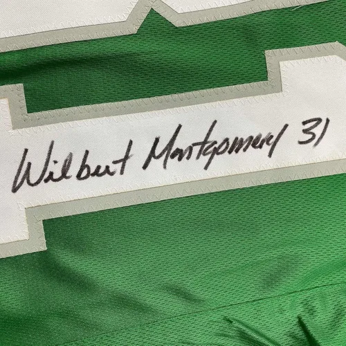 Vista 3 de Camiseta de Fútbol Verde de Filadelfia con Autógrafo/Firma de Wilbert Montgomery Certificado JSA