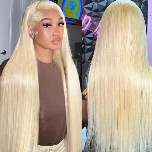 Vista 11 de Pelucas de cabello humano lacio para mujeres negras, encaje frontal de 13 x 4 pulgadas, previamente despuntada, sin pegamento, HD frontal, negro