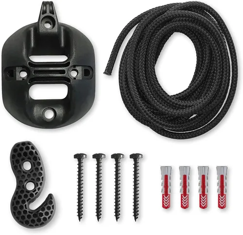 Vista 9 de LA SIESTA® - Silla Hamaca Grande y Cómoda de Algodón Habana & CasaMount - Silla Colgante con Kit de Suspensión para Paredes, Techos y Vigas Café