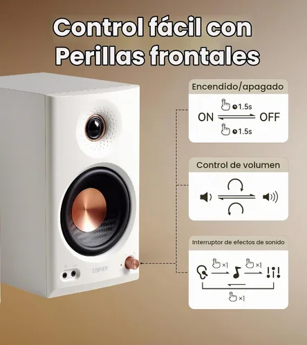 Vista 10 de Edifier MR4.5 Monitor de estudio biamplificado, altavoces de estantería RMS Blanco
