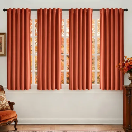 Vista 37 de MIULEE Navy Blue Velvet Curtains 4 Panels Set Back Tab 40 x 96 Inch Long Azul marino