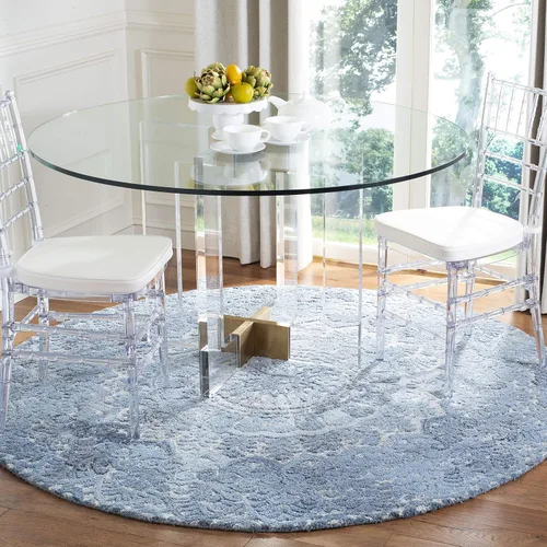 Vista 13 de SAFAVIEH Marquee Collection - Alfombra decorativa, 2 x 3 pies, beige y marfil, lana de medallón de mandala hecha a mano, ideal para zonas de alto