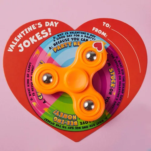 Vista 7 de JOYIN 28 unidades de juguete antiestrés con tarjetas de regalo, juguete de dedo con spinner para niños, juguete de favor de fiesta para intercambio
