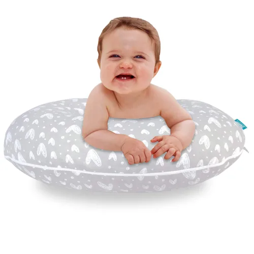 Vista 4 de Juego de 2 fundas de almohada de lactancia compatibles con almohada Boppy, 100% algodón jersey con cremallera grande, súper suave, transpirable