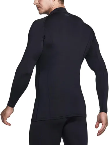 Vista 4 de TSLA - paquete de 1 o 2 camisas térmicas de compresión de manga larga para hombre cuello alto falsocuello de tortuga para deportes invierno