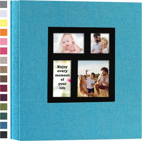 Vista 17 de Potricher - Álbum de fotos de 4x6 pulgadas, 600 fotos, con tapa de lino, gran capacidad, álbumes de fotos para recuerdos familiares, bodas, Beige